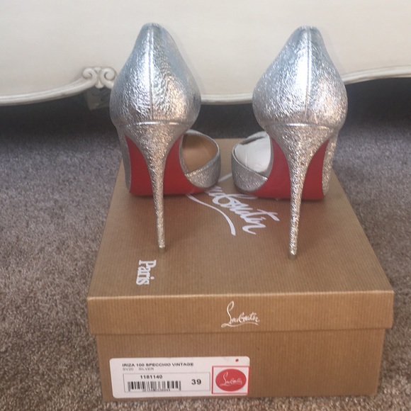 Christian Louboutin silver specchio vintage pumps - Picture 2 of 5